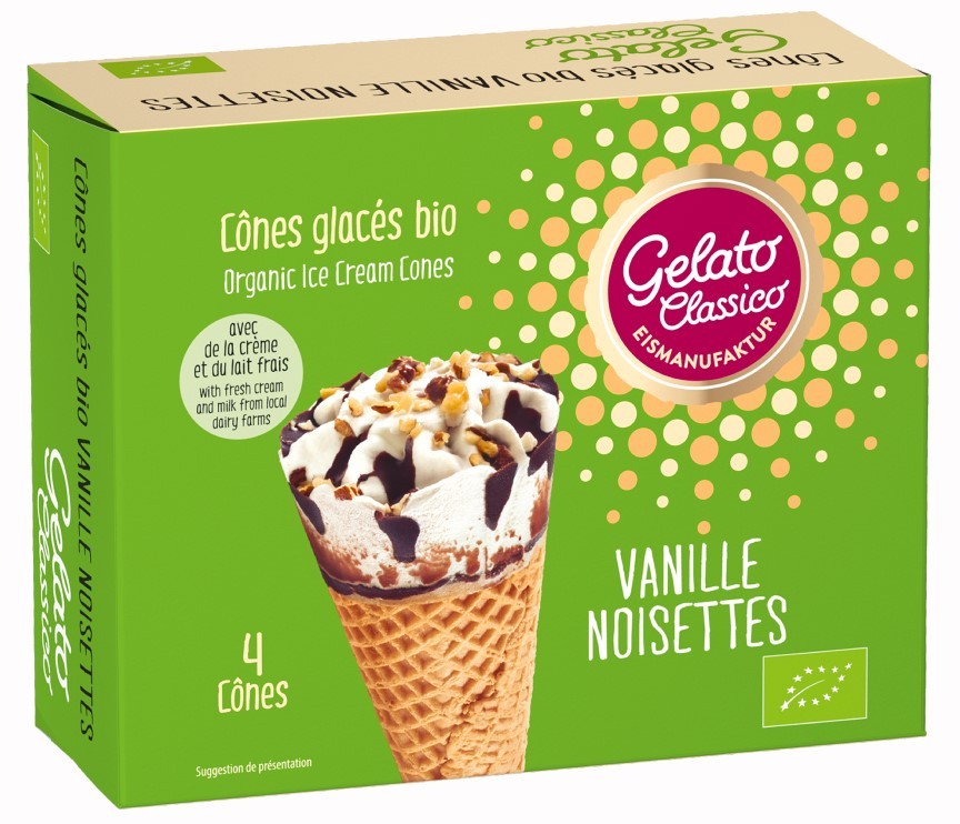 BOITE CONES VANILLE NOISETTE 4x110ml