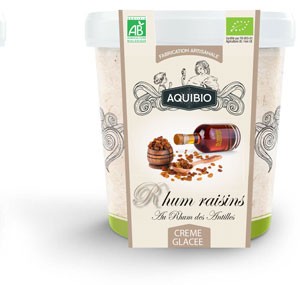 CREME GLACEE 500ML RHUM RAISINS