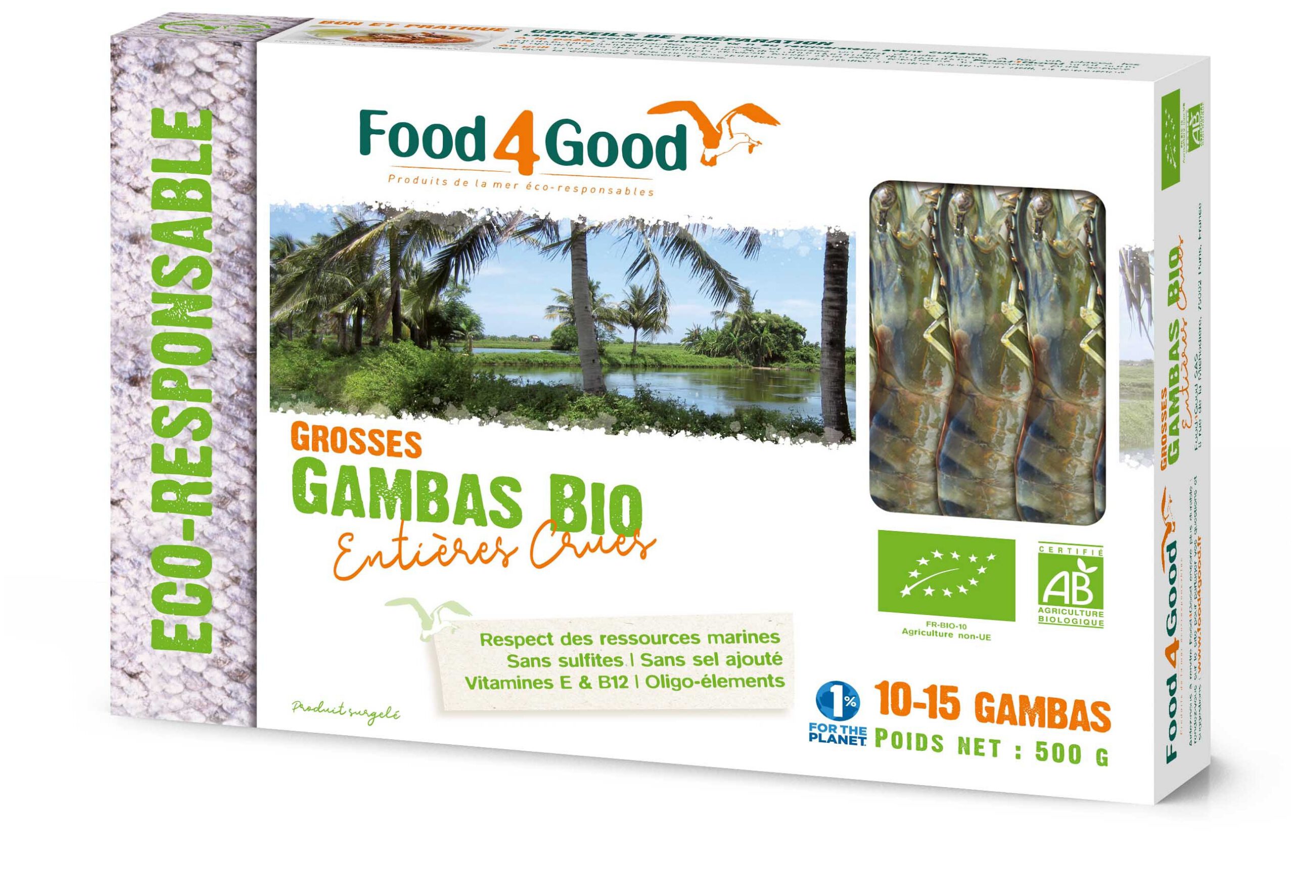 GAMBAS ENTIERES CRUES – 500g